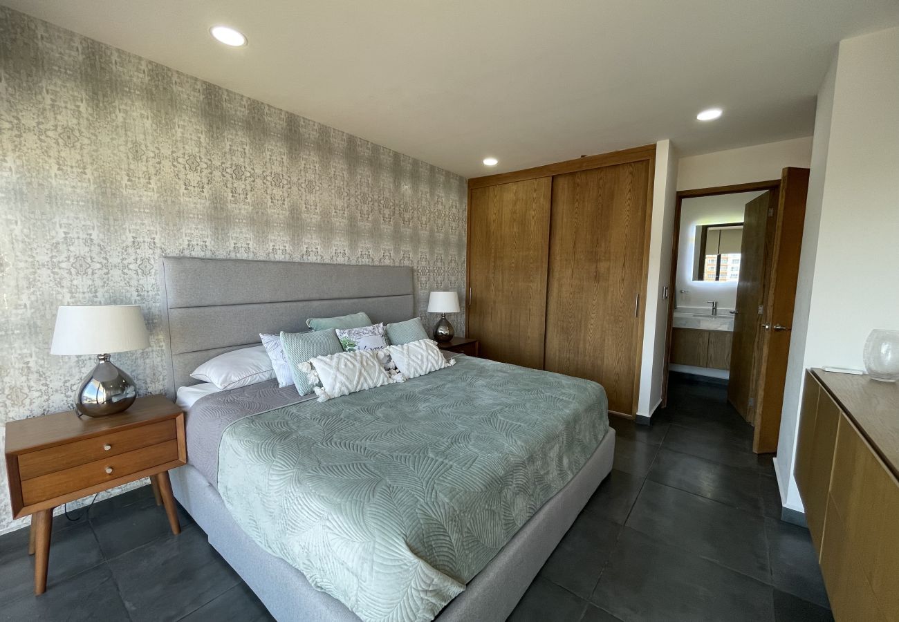 Modern and fully equipped vacation apartment interior in Mazatlán